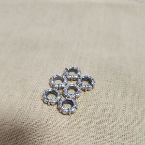 Pandora Retired Seattle Sterling 14K Charm Spacer Set Of 6